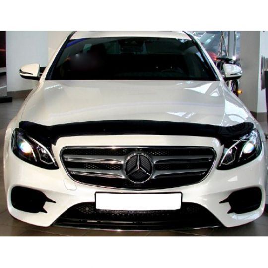 SIM Mercedes-Benz E-Class (W213) '16- Дефлектор капота "мухобойка" (темный)