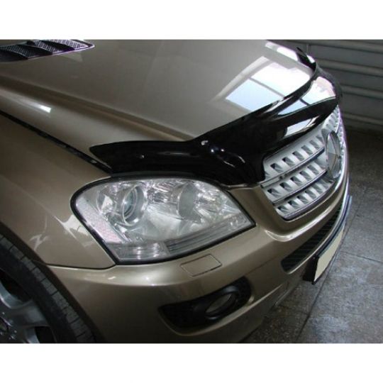 SIM Mercedes-Benz ML-Class (W164) '05-11 Дефлектор капота "мухобойка" (темный)