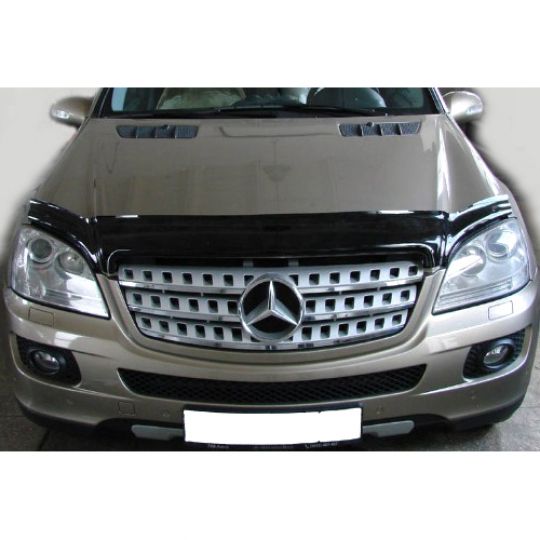 SIM Mercedes-Benz ML-Class (W164) '05-11 Дефлектор капота "мухобойка" (темный)