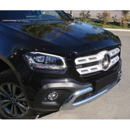 SIM Mercedes-Benz X-Class (W470) '17- Дефлектор капота "мухобойка" (темный)