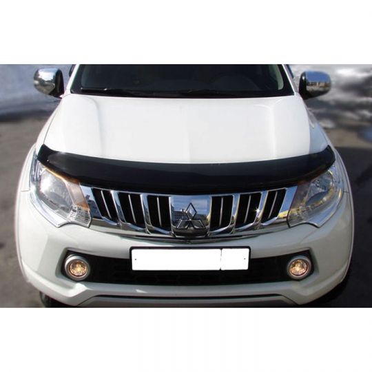 SIM Mitsubishi L200 V '15- Дефлектор капота "мухобойка" (темный)