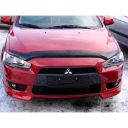 SIM Mitsubishi Lancer X '07- Дефлектор капота "мухобойка" (темный)