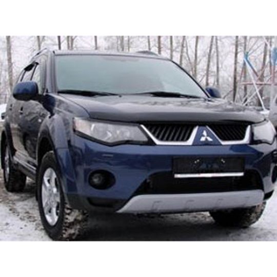SIM Mitsubishi Outlander XL II '06-10 Дефлектор капота "мухобойка" (темный)