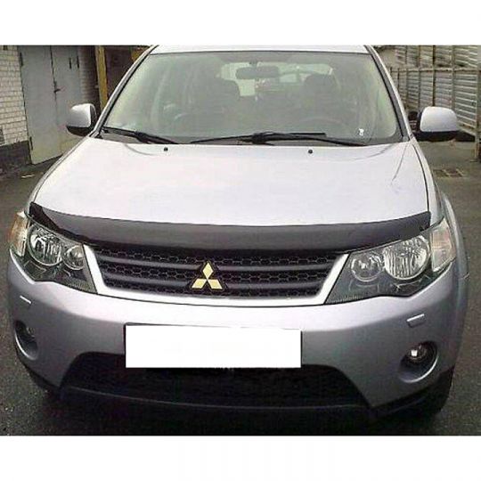 SIM Mitsubishi Outlander XL II '06-10 Дефлектор капота "мухобойка" (темный)