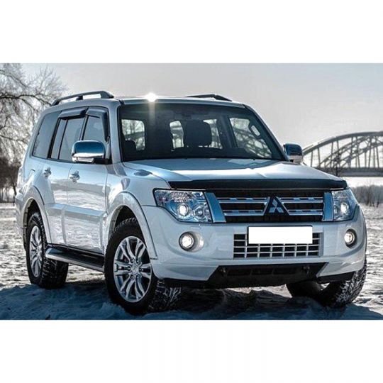 SIM Mitsubishi Pajero IV '06- Дефлектор капота "мухобойка" (темный) SIM Mitsubishi Pajero IV '06- Дефлектор капота "мухобойка" (темный)