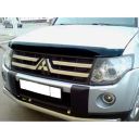SIM Mitsubishi Pajero IV '06- Дефлектор капота "мухобойка" (темный)
