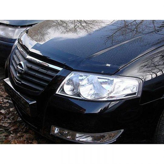 SIM Nissan Almera Classic (B10) '06- Дефлектор капота "мухобойка" (темный)