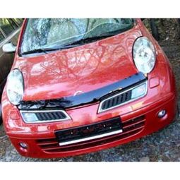 SIM Nissan Micra (K12) '03-10 Дефлектор капота "мухобойка" (темный)