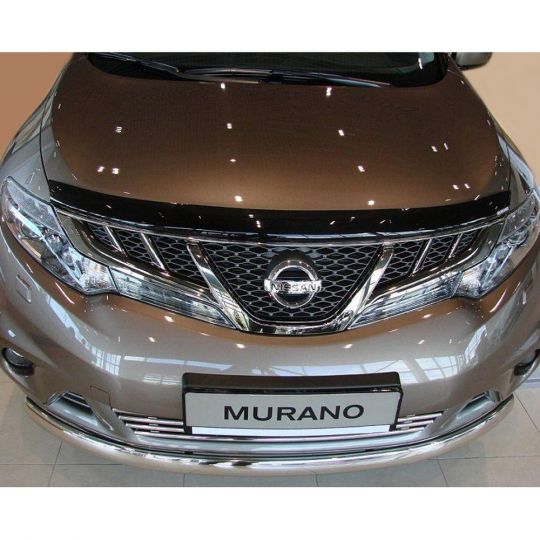 SIM Nissan Murano (Z51) II '08-14 Дефлектор капота "мухобойка" (темный)