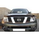 SIM Nissan Pathfinder (R51) III '05-10 Дефлектор капота "мухобойка" (темный)