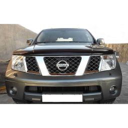 SIM Nissan Navara (D40) '05-10 Дефлектор капота "мухобойка" (темный)