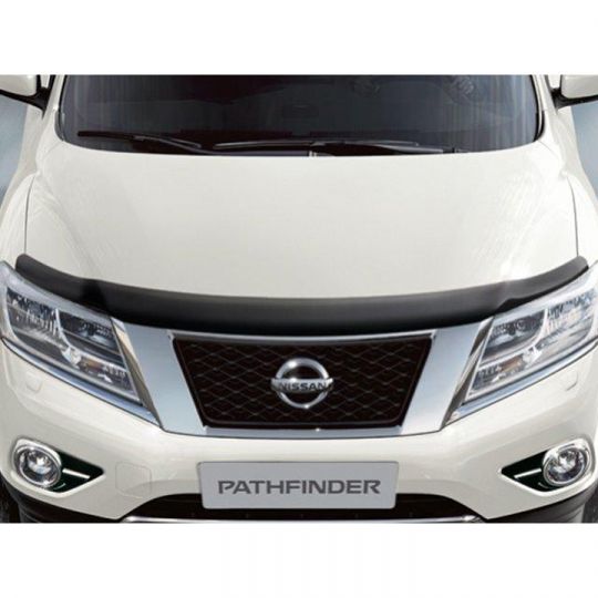 SIM Nissan Pathfinder (R52) IV '12- Дефлектор капота "мухобойка" (темный)