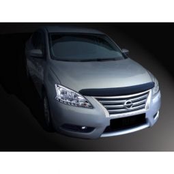SIM Nissan Sentra (B17) '12- Дефлектор капота "мухобойка" (темный)