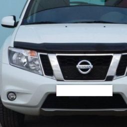 SIM Nissan Terrano '13- Дефлектор капота "мухобойка" (темный)