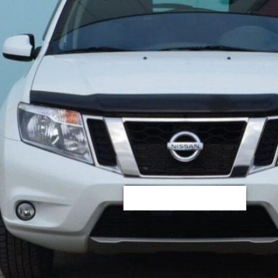 SIM Nissan Terrano '13- Дефлектор капота "мухобойка" (темный)