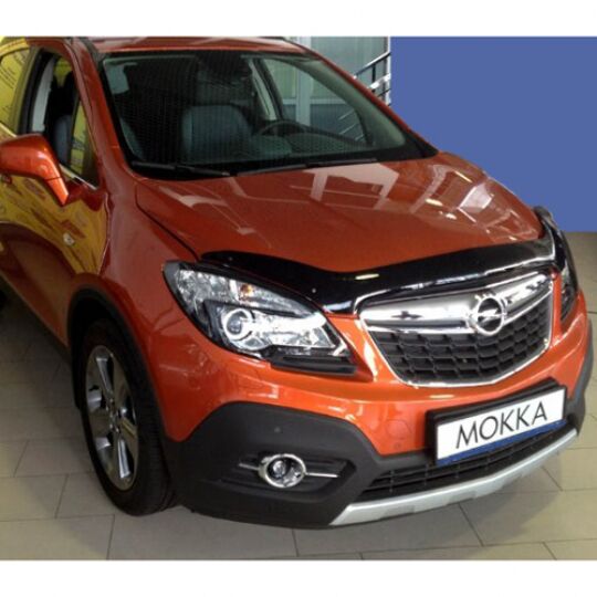 SIM Opel Mokka '12- Дефлектор капота "мухобойка" (темный) SIM Opel Mokka '12- Дефлектор капота "мухобойка" (темный)