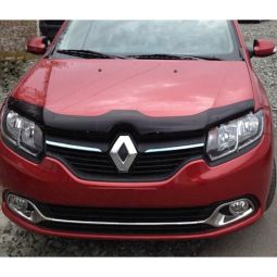 SIM Renault Sandero/Dacia Sandero II '12- Дефлектор капота "мухобойка" (темный)