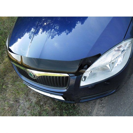 SIM Skoda Fabia II '07-10 Дефлектор капота "мухобойка" (темный)