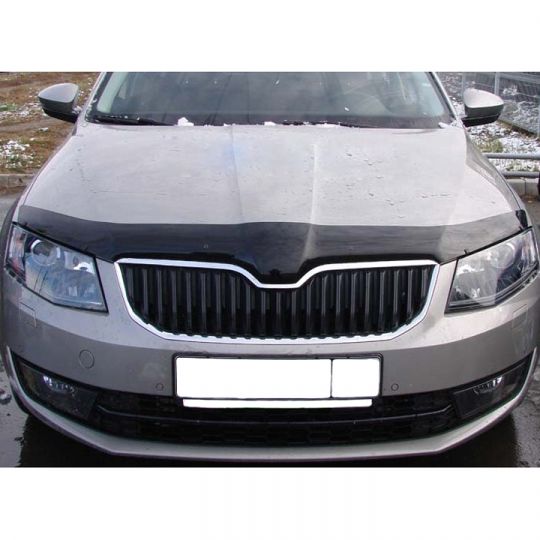 SIM Skoda Octavia III '13-16 Дефлектор капота "мухобойка" (темный)