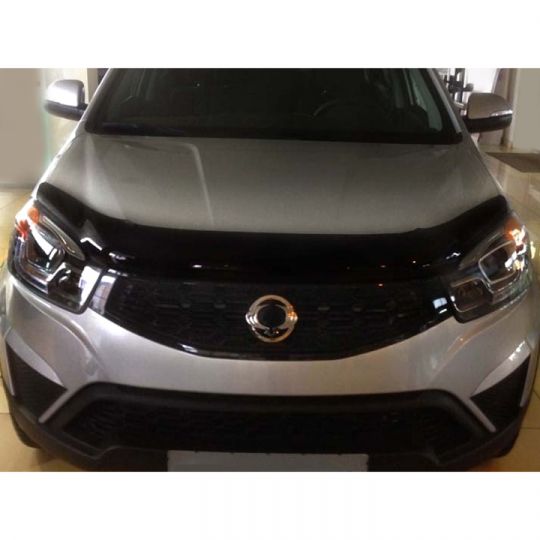 SIM SsangYong Actyon '13- Дефлектор капота "мухобойка" (темный) SIM SsangYong Actyon '13- Дефлектор капота "мухобойка" (темный)