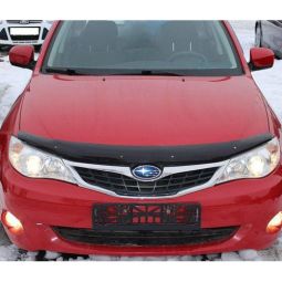 SIM Subaru Impreza (GR) '08-11 Дефлектор капота "мухобойка" (темный)