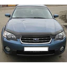 SIM Subaru Outback (BP) '03-08 Дефлектор капота "мухобойка" (темный)