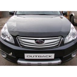 SIM Subaru Outback (BM) '09- Дефлектор капота "мухобойка" (темный)