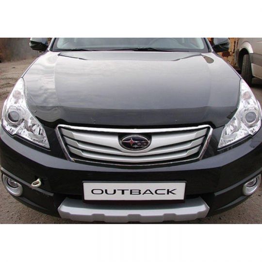 SIM Subaru Legacy (BR/BM) '09- Дефлектор капота "мухобойка" (темный)