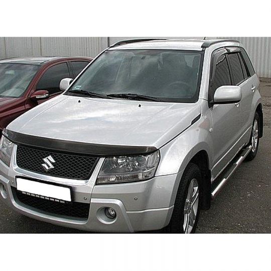SIM Suzuki Grand Vitara II '05- Дефлектор капота "мухобойка" (темный)