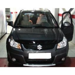 SIM Suzuki SX4 I '06- Дефлектор капота "мухобойка" (темный)