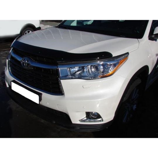 SIM Toyota Highlander III '13- Дефлектор капота "мухобойка" (темный с логотипом слева) SIM Toyota Highlander III '13- Дефлектор капота "мухобойка" (темный с логотипом слева)