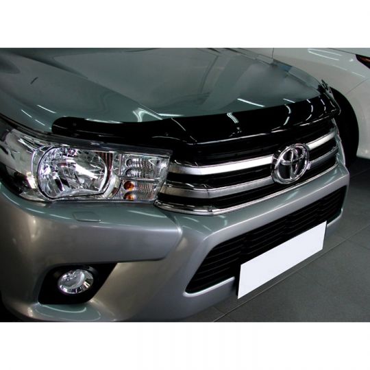 SIM Toyota Hilux VIII '15- Дефлектор капота "мухобойка" (темный)