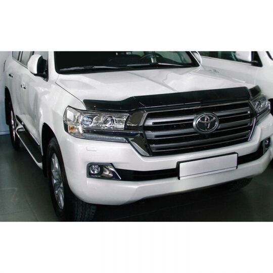 SIM Toyota Land Cruiser (200) '15- Дефлектор капота "мухобойка" (темный) SIM Toyota Land Cruiser (200) '15- Дефлектор капота "мухобойка" (темный)