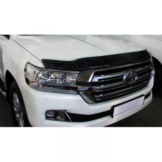 SIM Toyota Land Cruiser (200) '15- Дефлектор капота "мухобойка" (темный) SIM Toyota Land Cruiser (200) '15- Дефлектор капота "мухобойка" (темный)