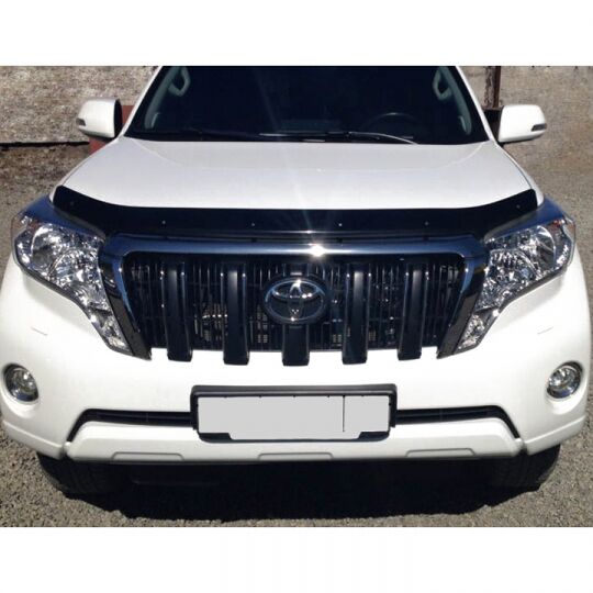 SIM Toyota Land Cruiser Prado (150) '13-17 Дефлектор капота "мухобойка" (темный)