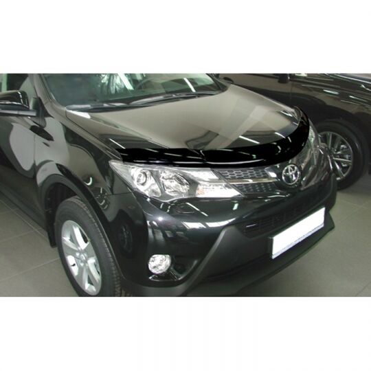 SIM Toyota RAV4 IV '13- Дефлектор капота "мухобойка" (темный) SIM Toyota RAV4 IV '13- Дефлектор капота "мухобойка" (темный)