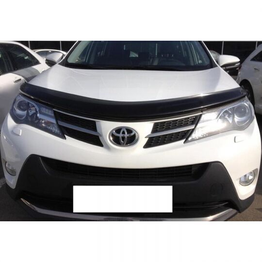 SIM Toyota RAV4 IV '13- Дефлектор капота "мухобойка" с подгибом (темный)