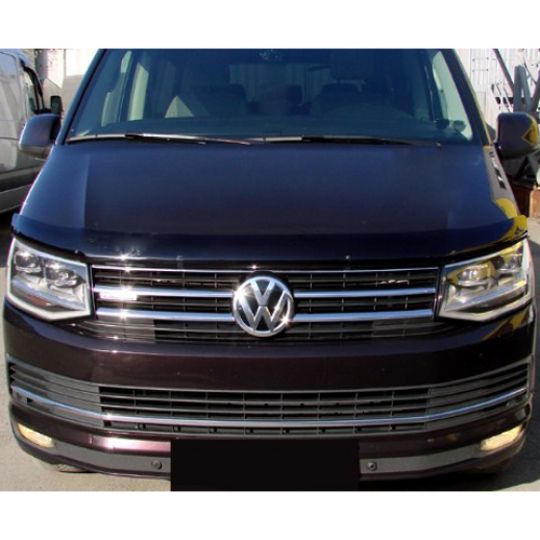SIM Volkswagen T6 '15- Дефлектор капота "мухобойка" (темный)