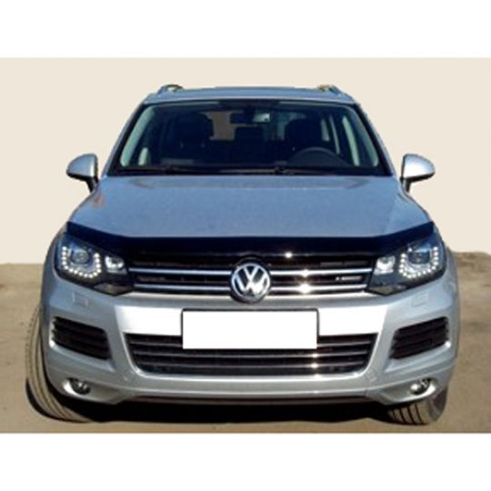 SIM Volkswagen Touareg II '10-18 Дефлектор капота "мухобойка" (темный) SIM Volkswagen Touareg II '10-18 Дефлектор капота "мухобойка" (темный)