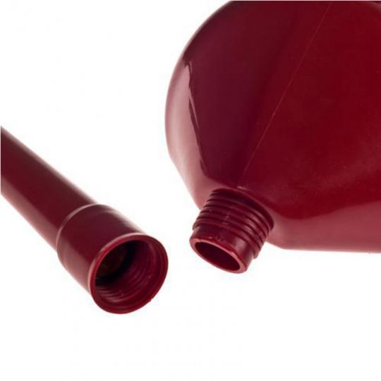 Пластикова лійка для бензину, з фільтр-сіткою, червона Пластикова лійка для бензину, з фільтр-сіткою, червона