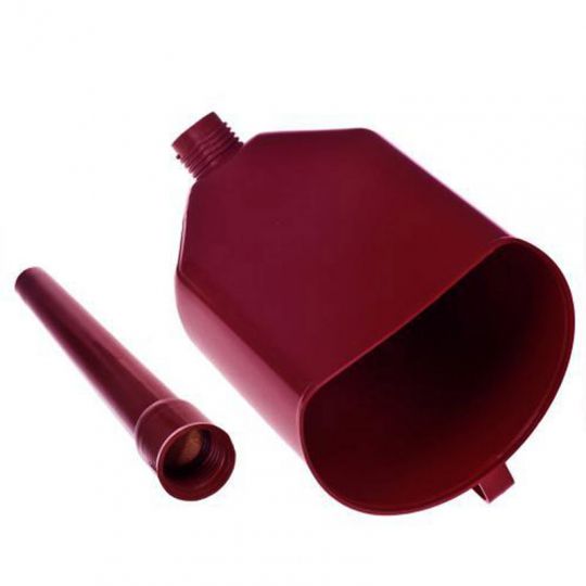 Пластикова лійка для бензину, з фільтр-сіткою, червона Пластикова лійка для бензину, з фільтр-сіткою, червона