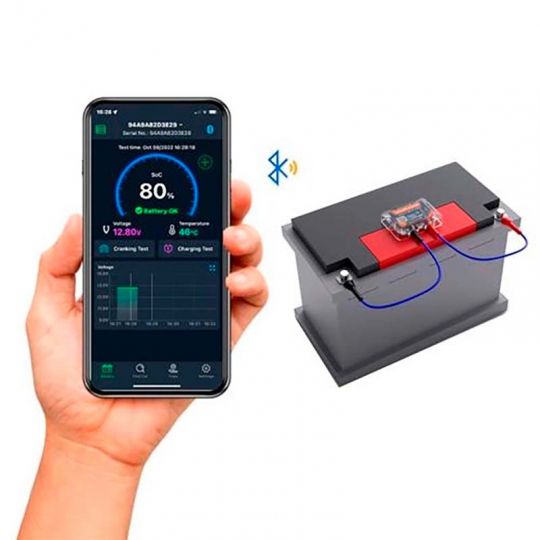 Тестер / Монітор стану автомобільного акумулятора 12В, Bluetooth тестер, BM6