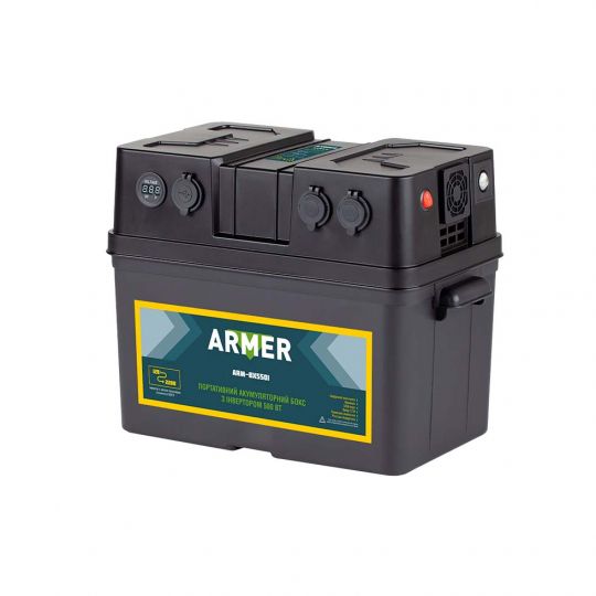 ARMER Інвертор 12V-220V/500W/мод. хвиля з блоком під акумулятор