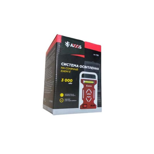 AXXIS Фонарь-повербанк аккумуляторный Сamping, солнечная панель, 2 LED лампы (Польша)