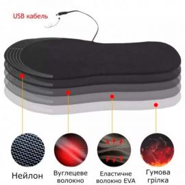 Устілки з підігрівом від USB Power Bank розмір 41-45