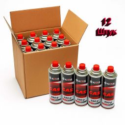 Axxis Газ всесезонний для пальників (цанговий балон 220г) 12 штук