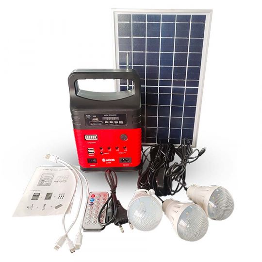 AXXIS Зарядна станція з сонячною панеллю оснащена акумулятором 7500 мAh AXXIS Зарядна станція з сонячною панеллю оснащена акумулятором 7500 мAh