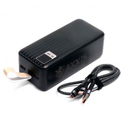 AXXIS Повербанк 40000mAh, Ultra Fast Charge 5V4, 5A + кабель зарядки AXXIS Повербанк 40000mAh, Ultra Fast Charge 5V4, 5A + кабель зарядки