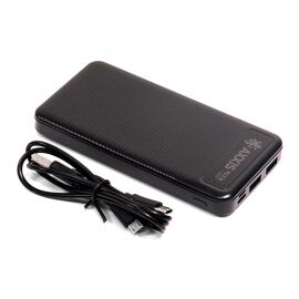 AXXIS Повербанк 10000mAh, Fast Charge 5V2A + кабель зарядки