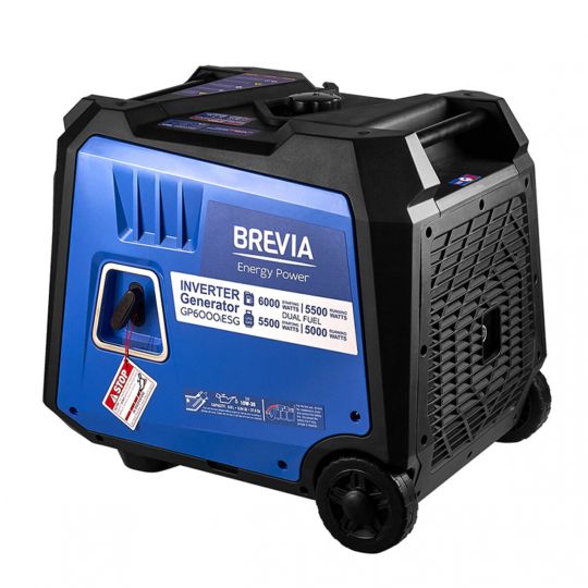 Brevia Генератор інверторний газобензиновий DUAL FUEL 5,5 кВт з електростартером